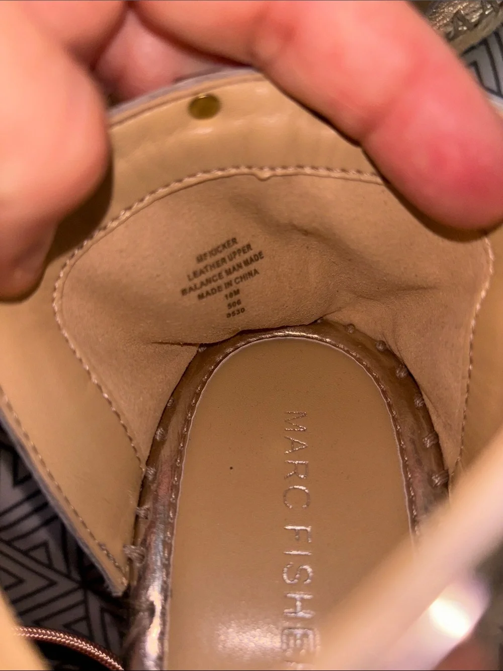 Marc Fisher Metallic Rose Gold Espadrille Wedge Sandals with Ankle Strap